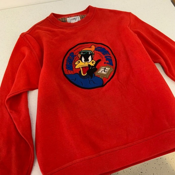 Vintage Jc de Contellojoc Daffy Duck Looney Tunes Sweater Red Size 46 - Picture 12 of 15